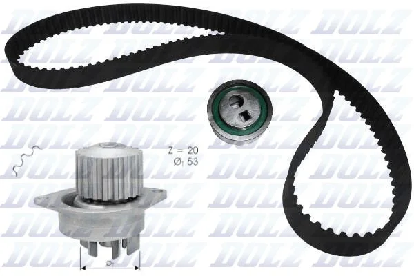 Water Pump & Timing Belt Kit DOLZ KD028