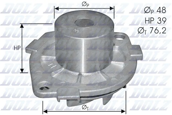 Water Pump, engine cooling DOLZ S214