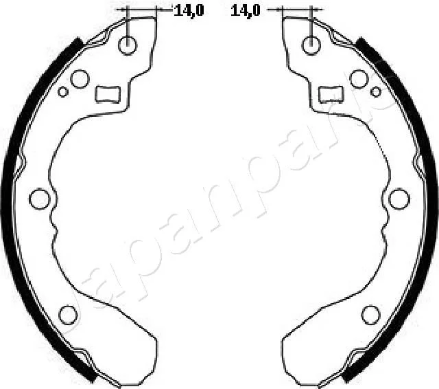 Brake Shoe Set JAPANPARTS GF-398AF