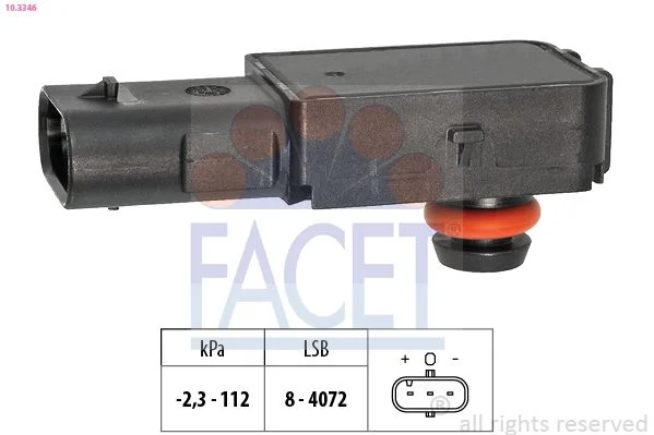 Pressure Sensor, brake booster FACET 10.3346