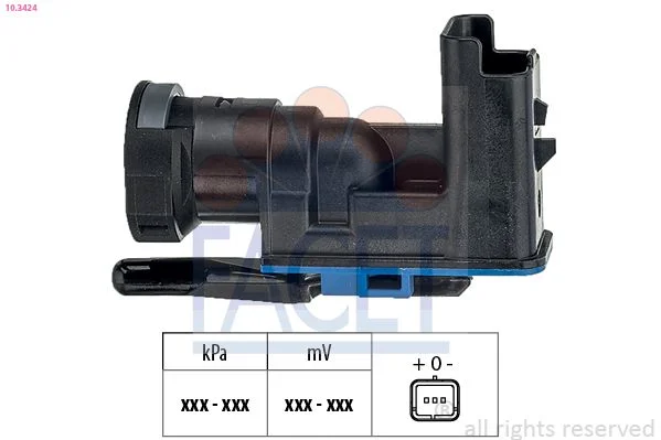 Slėgio jutiklis, stabdžių stiprintuvas facet 10.3424