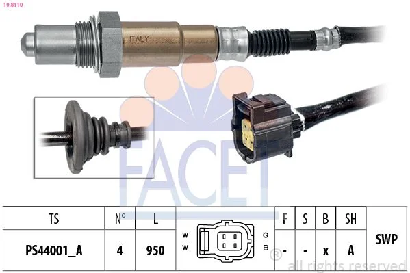 Oxygen Sensor facet 10.8110