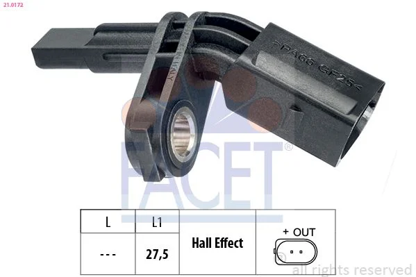 Sensor, wheel speed facet 21.0172