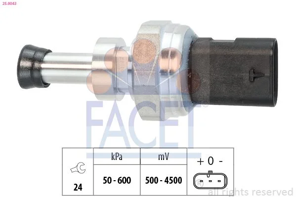 Sensor, oil pressure FACET 25.0043