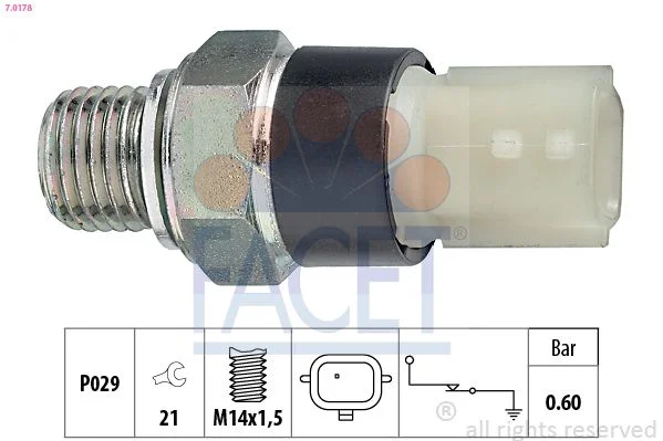 Oil Pressure Switch facet 7.0178