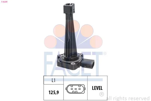 Jutiklis, variklio alyvos lygis facet 7.0239