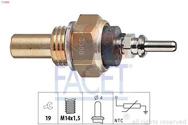 Sensor, coolant temperature facet 7.3088