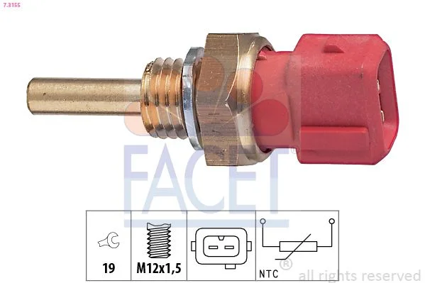 Sensor, coolant temperature facet 7.3155