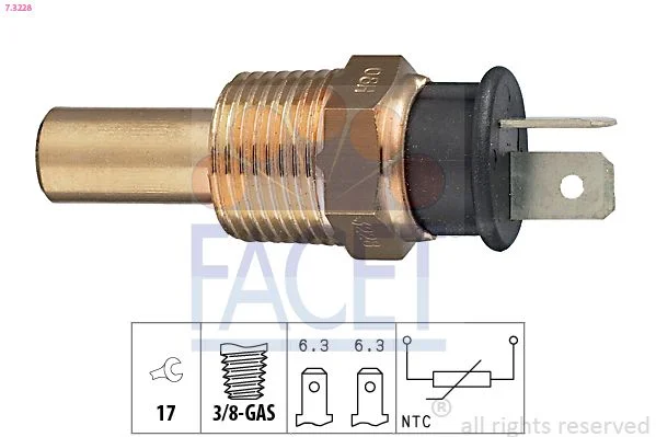 Sensor, coolant temperature facet 7.3228
