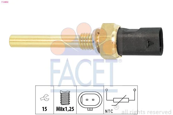 Sensor, oil temperature facet 7.3402