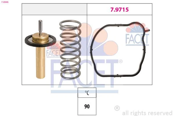 Thermostat, coolant facet 7.8846