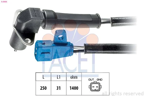 Sensor, crankshaft pulse facet 9.0006