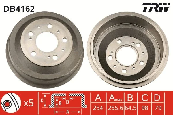 Brzdový bubon TRW DB4162