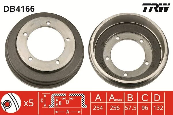 Brake Drum TRW DB4166