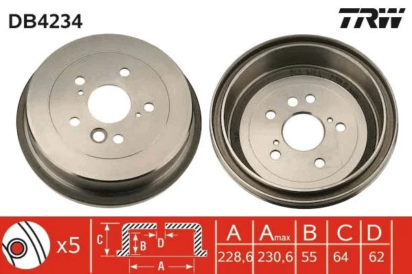 Brake Drum TRW DB4234