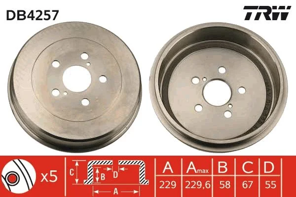 Brake Drum TRW DB4257