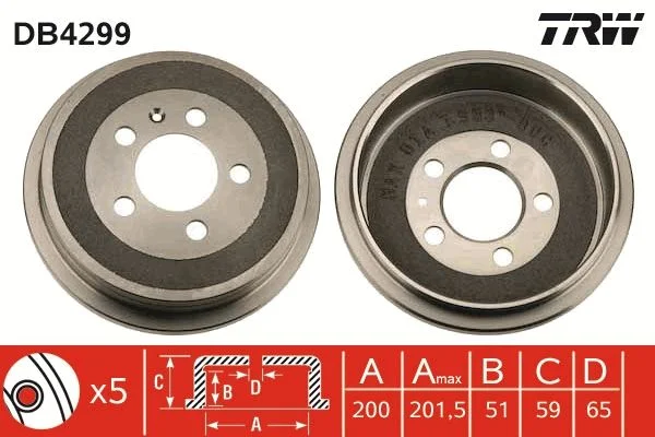 Brake Drum TRW DB4299