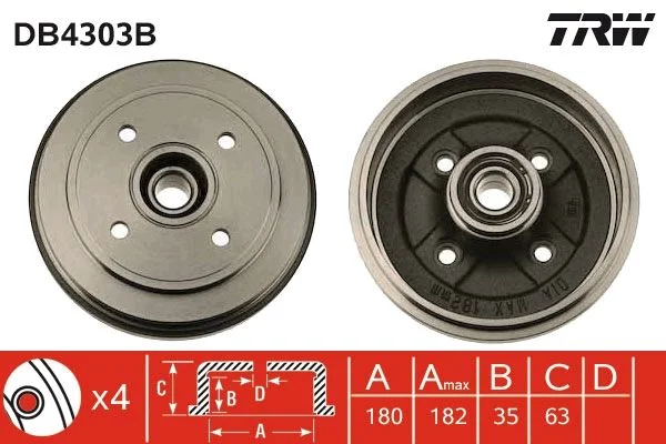 Brake Drum TRW DB4303B