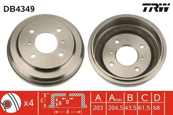 Brake Drum TRW DB4349