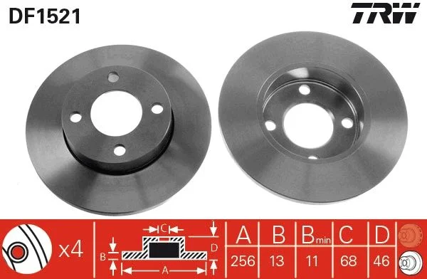 Brake Disc TRW DF1521