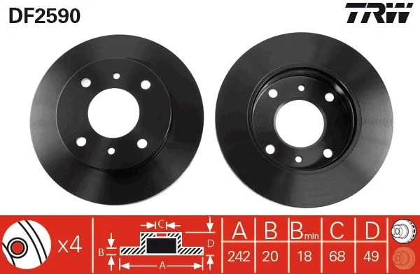 Brake Disc TRW DF2590