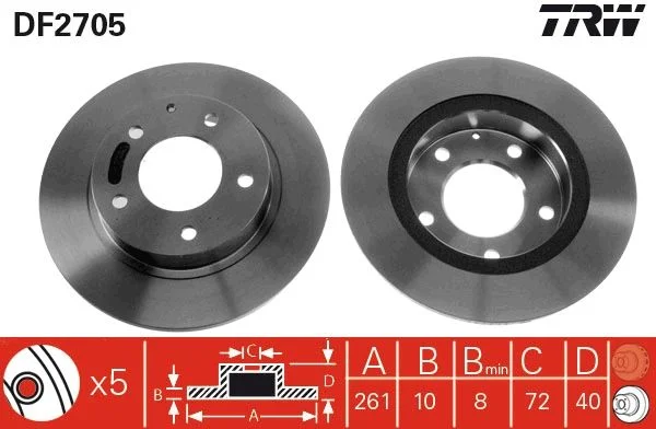 Brake Disc TRW DF2705