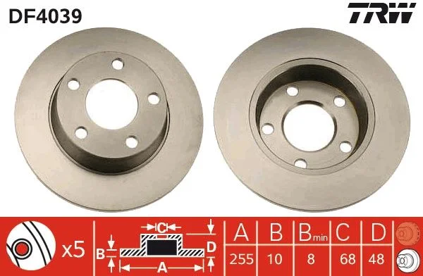 Brake Disc TRW DF4039