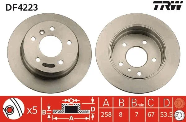 Brake Disc TRW DF4223