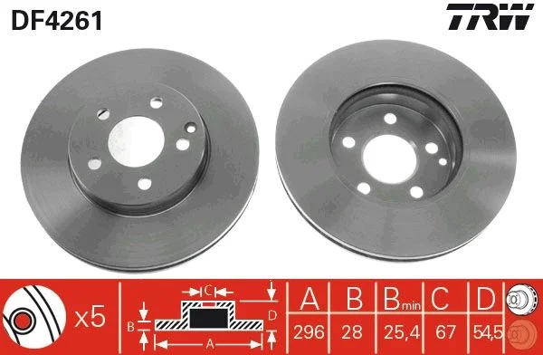 Brake Disc TRW DF4261