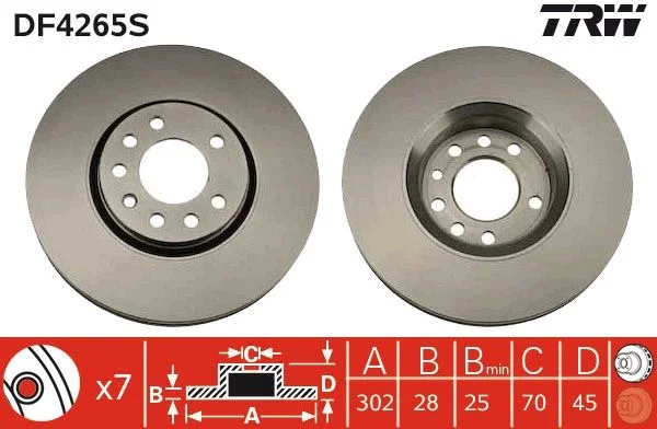 Brake Disc TRW DF4265S