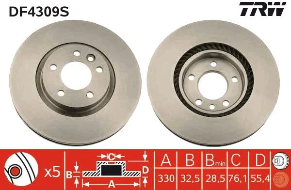 Brake Disc TRW DF4309S