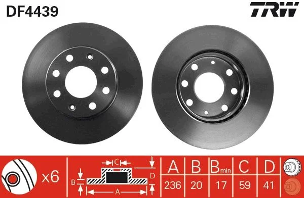 Brake Disc TRW DF4439