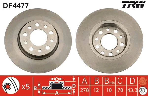 Brake Disc TRW DF4477