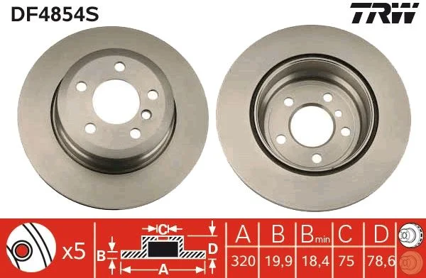 Brake Disc TRW DF4854S