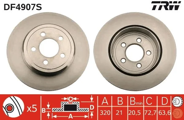 Brake Disc TRW DF4907S