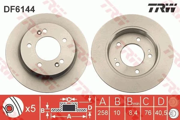 Brake Disc TRW DF6144