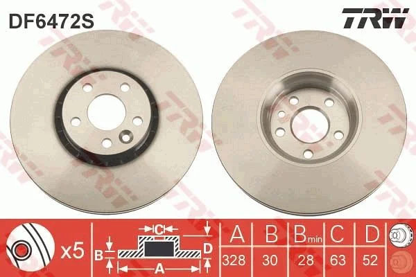 Brake Disc TRW DF6472S