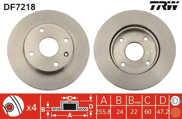 Brake Disc TRW DF7218