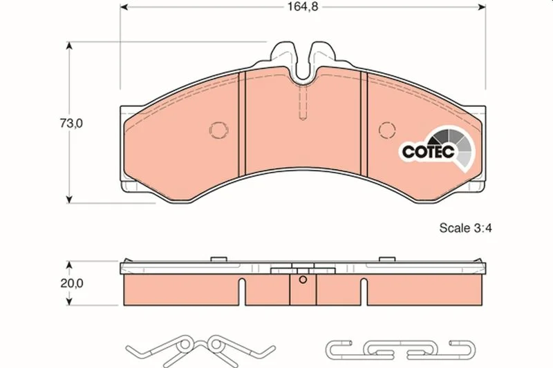 Brake Pad Set, disc brake TRW GDB1288