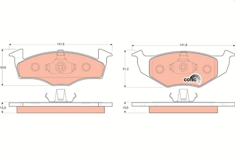 Brake Pad Set, disc brake TRW GDB1306