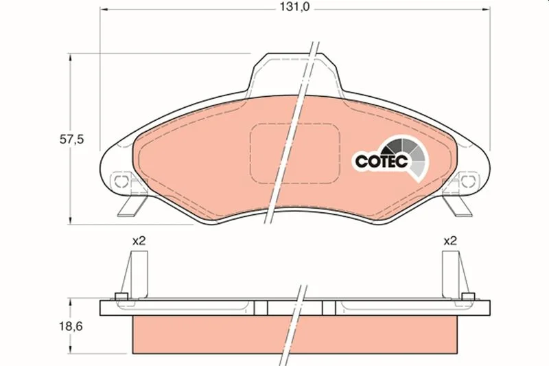 Brake Pad Set, disc brake TRW GDB1349