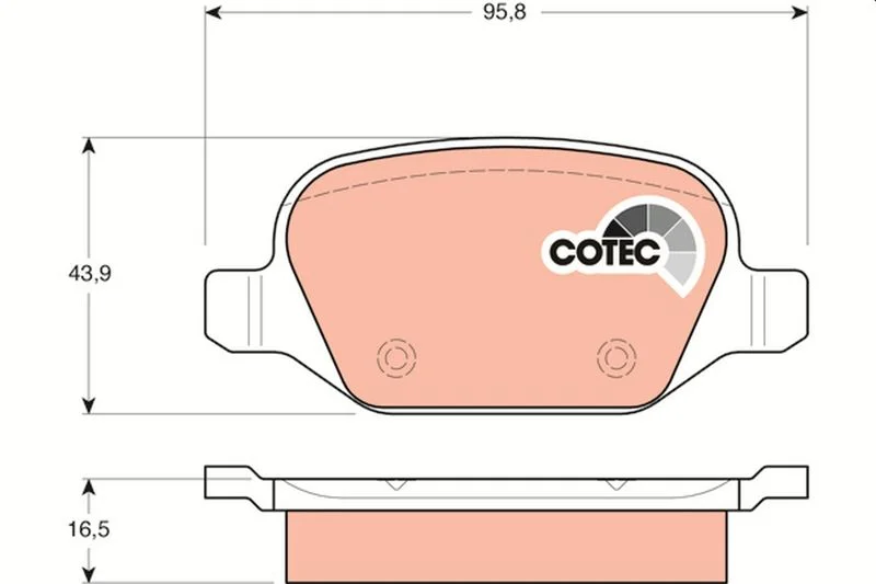 Brake Pad Set, disc brake TRW GDB1396