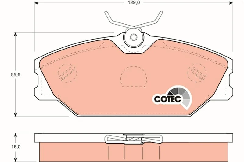 Brake Pad Set, disc brake TRW GDB1405