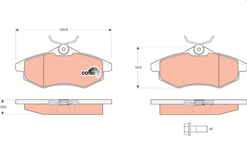 Brake Pad Set, disc brake TRW GDB1495