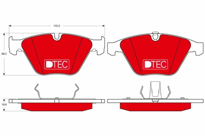 Brake Pad Set, disc brake TRW GDB1498DTE