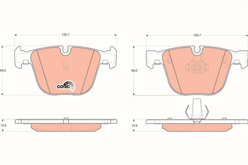 Brake Pad Set, disc brake TRW GDB1502