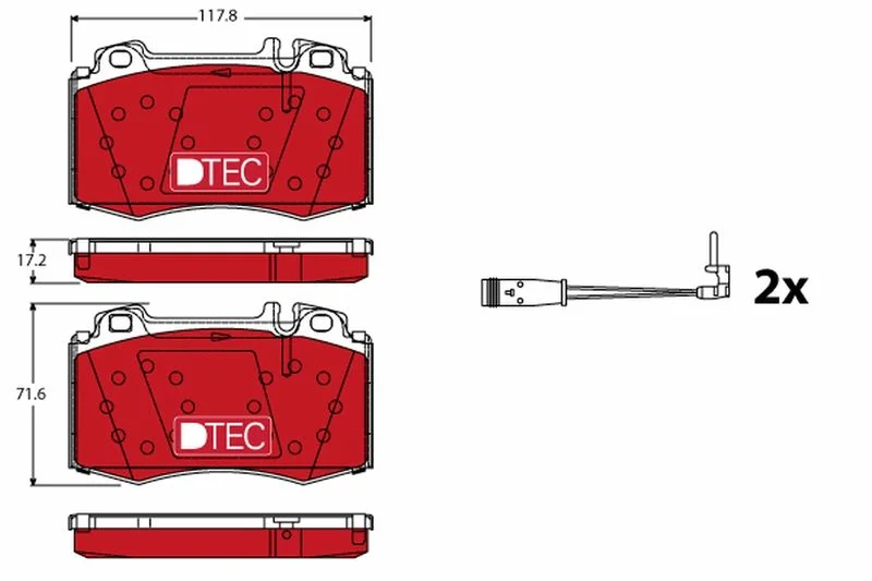 Brake Pad Set, disc brake TRW GDB1543DTE