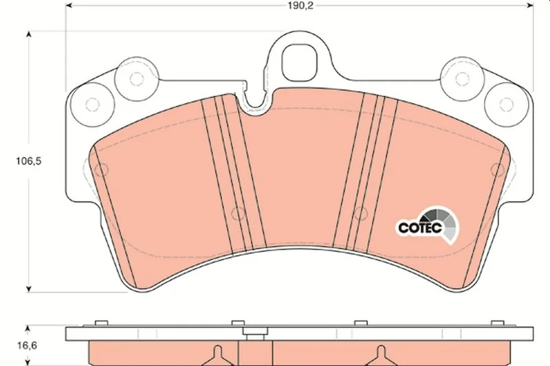 Brake Pad Set, disc brake TRW GDB1548