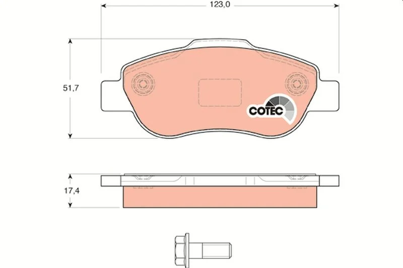Brake Pad Set, disc brake TRW GDB1589