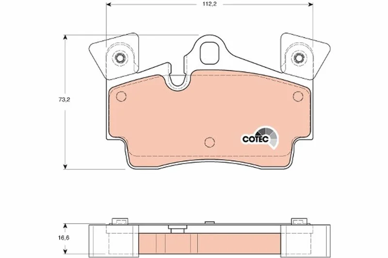 Brake Pad Set, disc brake TRW GDB1652